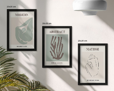 Conjunto de molduras com imagens Pinturas elegantes com motivos abstratos de Henri Matisse