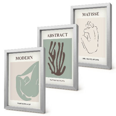 Conjunto de molduras com imagens Pinturas elegantes com motivos abstratos de Henri Matisse