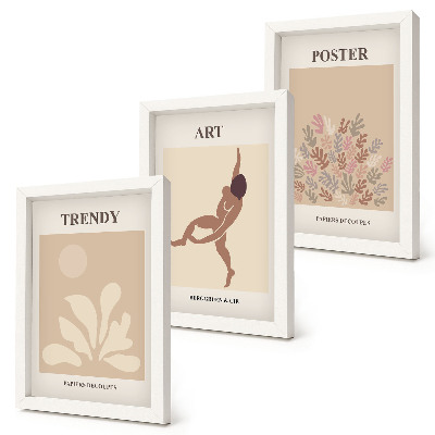 Conjunto de molduras com imagens Formas e figuras abstratas de Henri Matisse