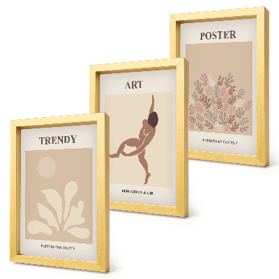 Conjunto de molduras com imagens Formas e figuras abstratas de Henri Matisse