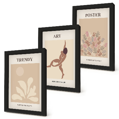 Conjunto de molduras com imagens Formas e figuras abstratas de Henri Matisse