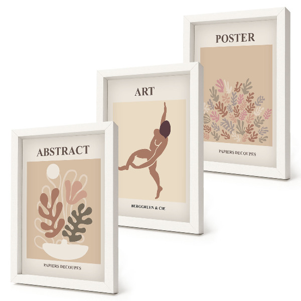Conjunto de molduras com imagens Composições abstratas elegantes de Henri Matisse
