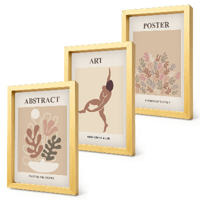 Conjunto de molduras com imagens Composições abstratas elegantes de Henri Matisse