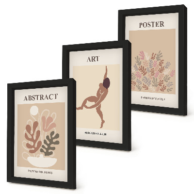 Conjunto de molduras com imagens Composições abstratas elegantes de Henri Matisse