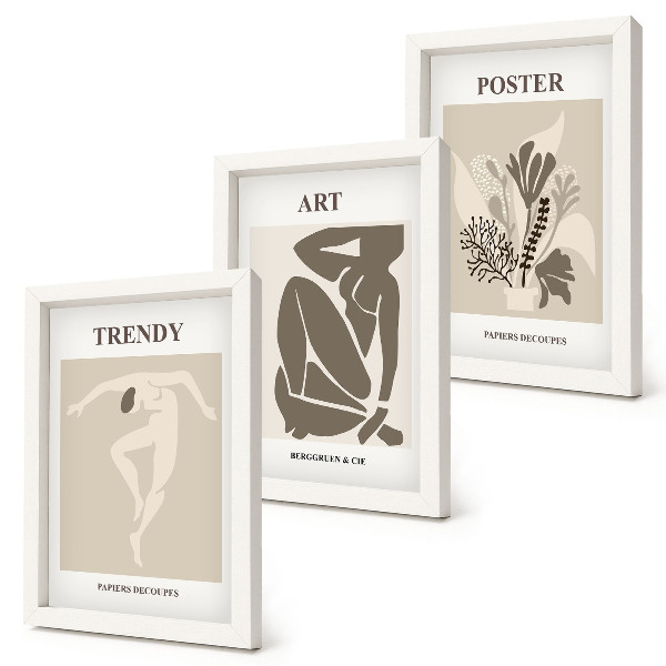 Tríptico com moldura Figuras Humanas com Plantas, de Henri Matisse