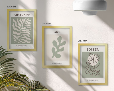 Conjunto de molduras com imagens Os cartazes florais de Henri Matisse
