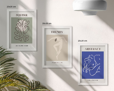 Tríptico com moldura Ilustrações em pastel de Henri Matisse