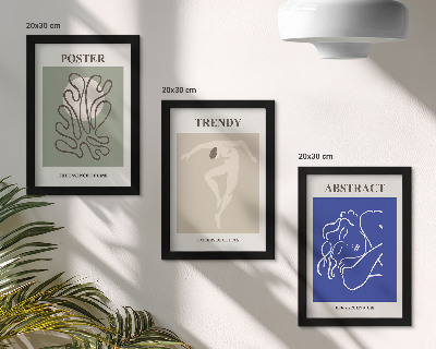 Tríptico com moldura Ilustrações em pastel de Henri Matisse