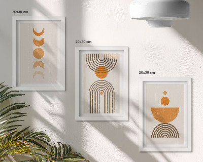 Conjunto de molduras com imagens Design decorativo minimalista boho