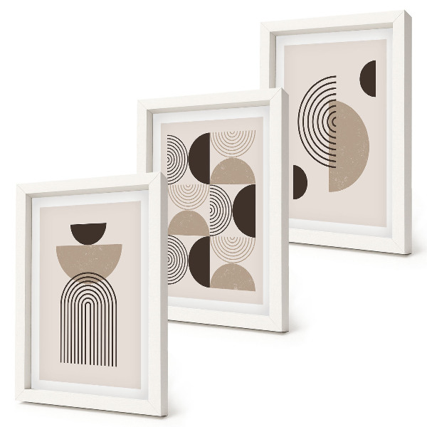 Conjunto de molduras com imagens minimalismo de padrões geométricos abstratos