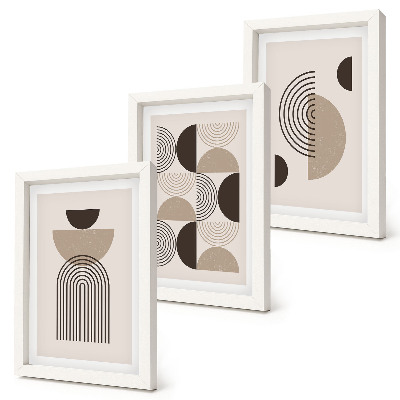 Conjunto de molduras com imagens minimalismo de padrões geométricos abstratos