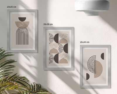 Conjunto de molduras com imagens minimalismo de padrões geométricos abstratos