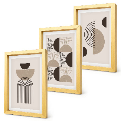Conjunto de molduras com imagens minimalismo de padrões geométricos abstratos