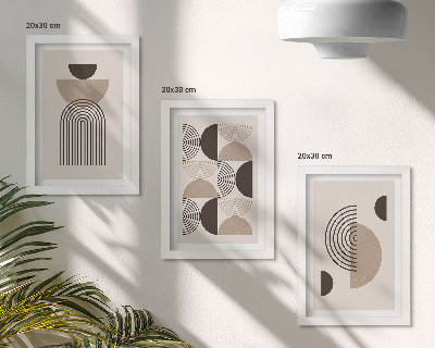 Conjunto de molduras com imagens minimalismo de padrões geométricos abstratos