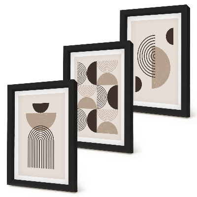 Conjunto de molduras com imagens minimalismo de padrões geométricos abstratos