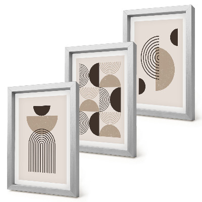 Conjunto de molduras com imagens minimalismo de padrões geométricos abstratos