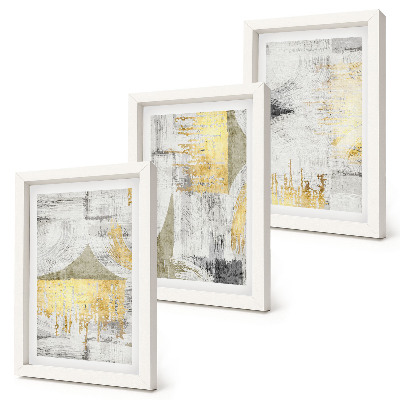 Conjunto de molduras com imagens Padrões abstratos de pintura minimalista e elegante