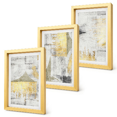 Conjunto de molduras com imagens Padrões abstratos de pintura minimalista e elegante
