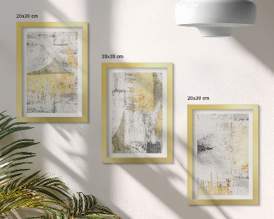 Conjunto de molduras com imagens Padrões abstratos de pintura minimalista e elegante