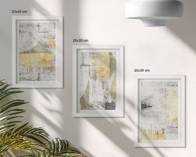 Conjunto de molduras com imagens Padrões abstratos de pintura minimalista e elegante