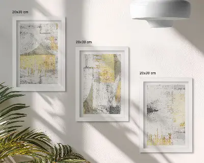 Conjunto de molduras com imagens padrões de pintura minimalista e elegante