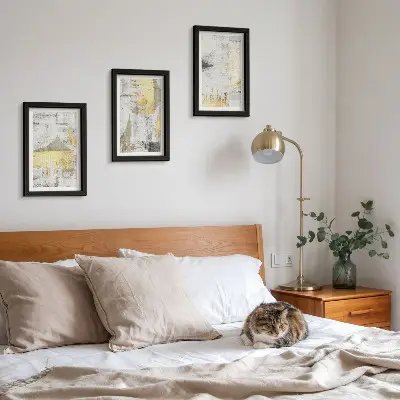 Conjunto de molduras com imagens padrões de pintura minimalista e elegante