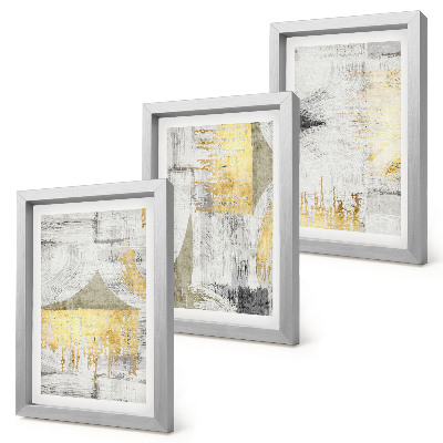 Conjunto de molduras com imagens Padrões abstratos de pintura minimalista e elegante