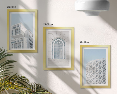 Conjunto de molduras com imagens minimalismo e geometria na arquitetura moderna