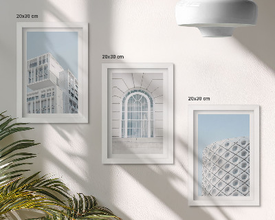 Conjunto de molduras com imagens minimalismo e geometria na arquitetura moderna