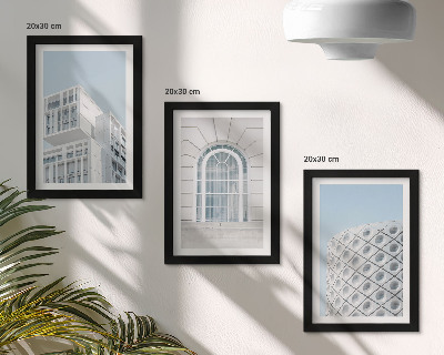 Conjunto de molduras com imagens minimalismo e geometria na arquitetura moderna