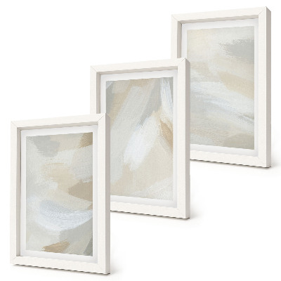 Conjunto de molduras com imagens Fundo abstrato claro com pinceladas delicadas.