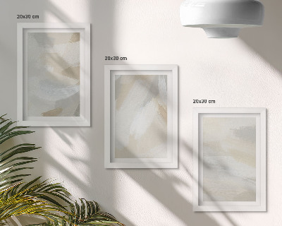 Conjunto de molduras com imagens Fundo abstrato claro com pinceladas delicadas.