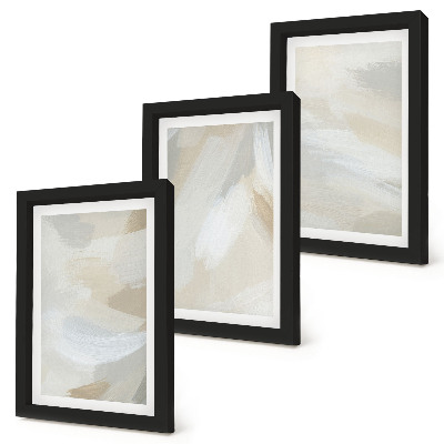 Conjunto de molduras com imagens Fundo abstrato claro com pinceladas delicadas.
