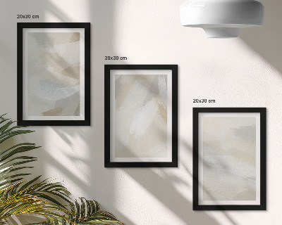 Conjunto de molduras com imagens Fundo abstrato claro com pinceladas delicadas.