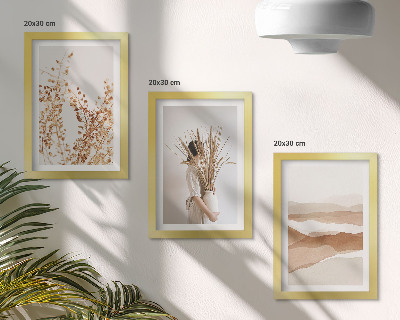 Conjunto de molduras com imagens Motivos vegetais abstratos em estilo rústico boho