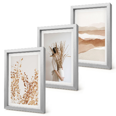 Conjunto de molduras com imagens Motivos vegetais abstratos em estilo rústico boho