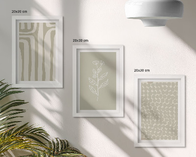 Conjunto de molduras com imagens Padrões geométricos e vegetais em cores suaves.