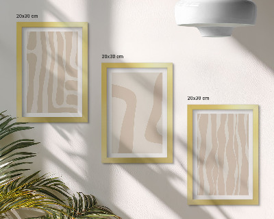 Conjunto de molduras com imagens Padrões abstratos, formas minimalistas, estilo boho