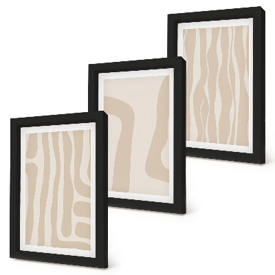 Conjunto de molduras com imagens Padrões abstratos, formas minimalistas, estilo boho