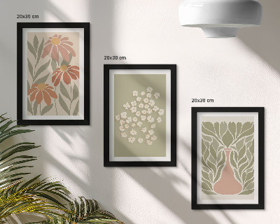 Conjunto de molduras com imagens Motivos florais, padrões minimalistas, estilo boho