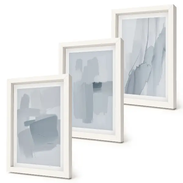 Conjunto de molduras com imagens com composições abstratas em estilo aquarela