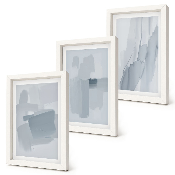 Conjunto de molduras com imagens Composições abstratas em estilo aquarela