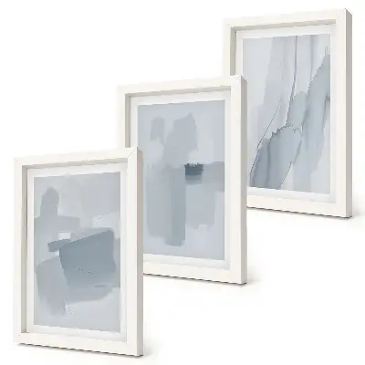 Conjunto de molduras com imagens com composições abstratas em estilo aquarela