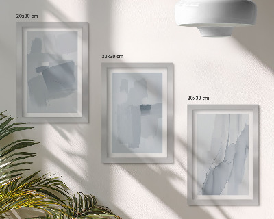 Conjunto de molduras com imagens Composições abstratas em estilo aquarela