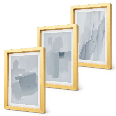 Conjunto de molduras com imagens Composições abstratas em estilo aquarela