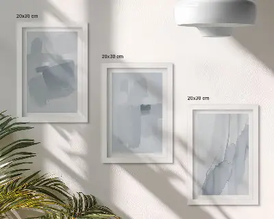 Conjunto de molduras com imagens com composições abstratas em estilo aquarela
