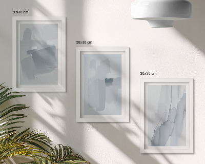 Conjunto de molduras com imagens Composições abstratas em estilo aquarela