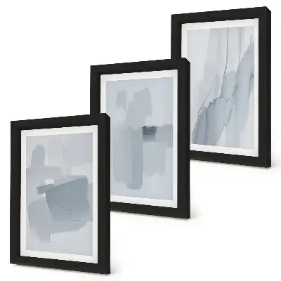 Conjunto de molduras com imagens com composições abstratas em estilo aquarela