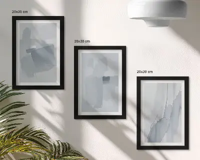 Conjunto de molduras com imagens com composições abstratas em estilo aquarela
