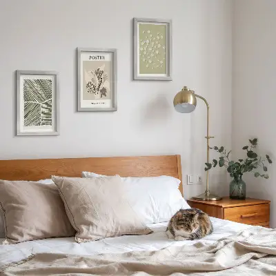 Conjunto de molduras com imagens com motivos vegetais em cores e padrões suaves